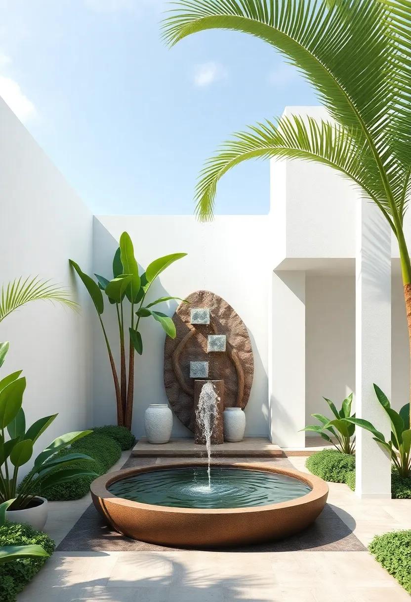 Integrating Water Features for a Calming Tropical​ Ambiance