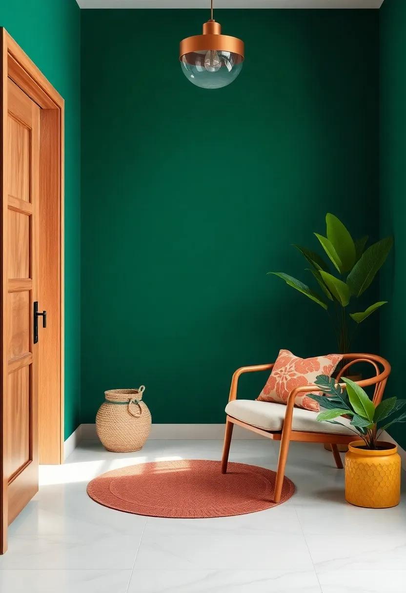 Using Bold Textiles for a cozy and Exotic ⁣Entryway Look