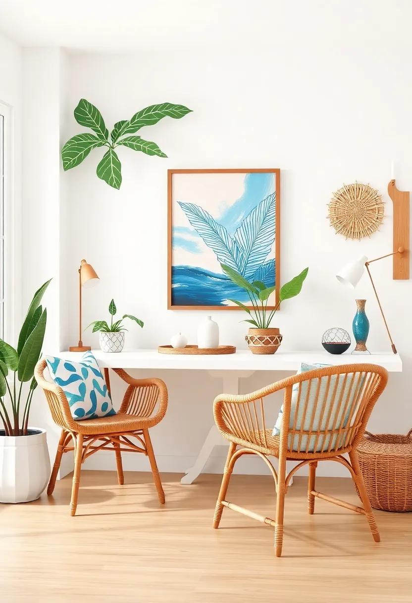 Coastal​ chic: Get inspired by rattan chairs paired with‍ nautical decor,⁤ creating a coastal vibe that brings the⁢ tranquil essence of the beach indoors