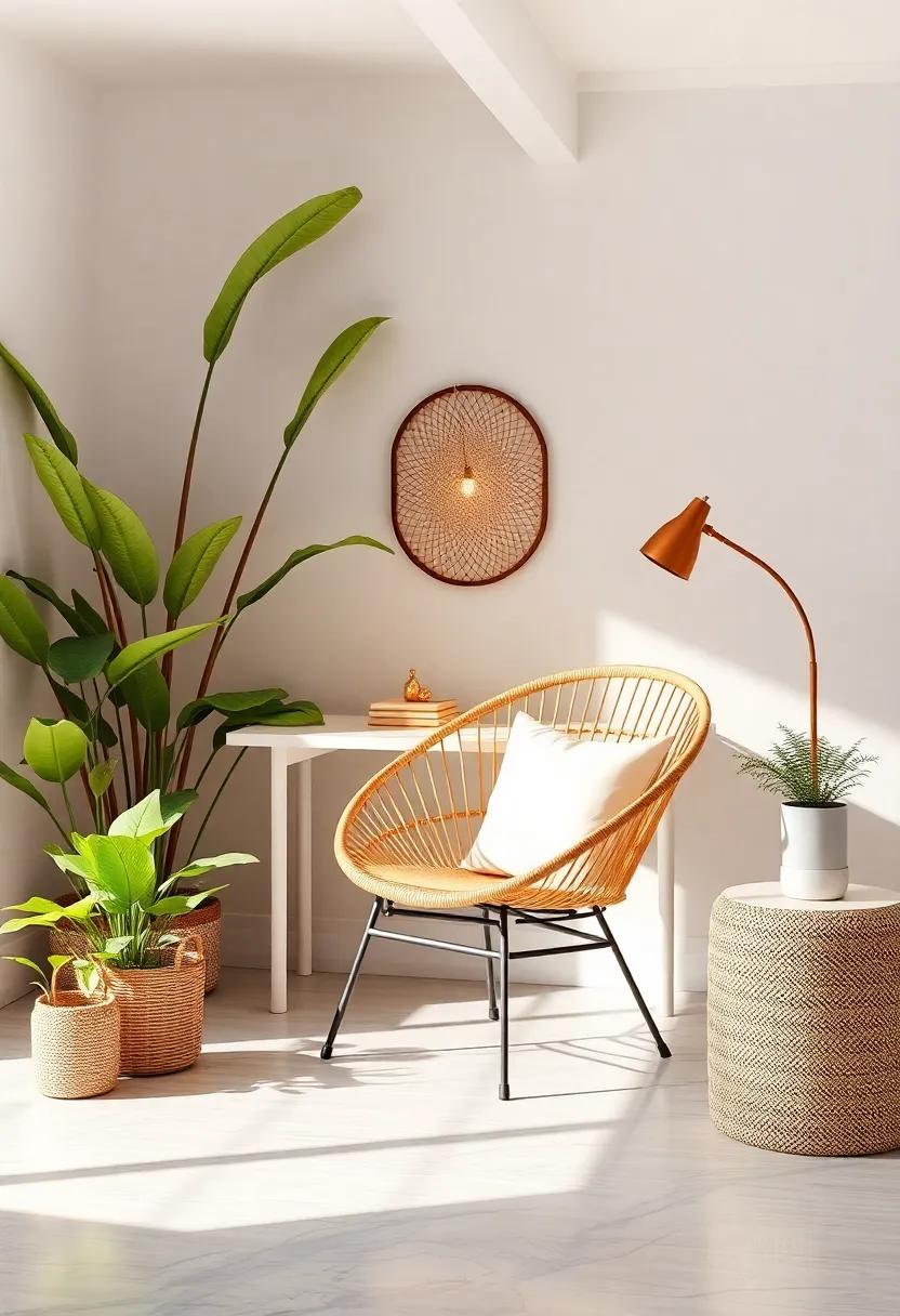 Lighting tips: ⁢Find out‌ how to select the perfect lighting ⁤to complement your‌ rattan chair, enhancing your home office's⁣ ambiance and functionality