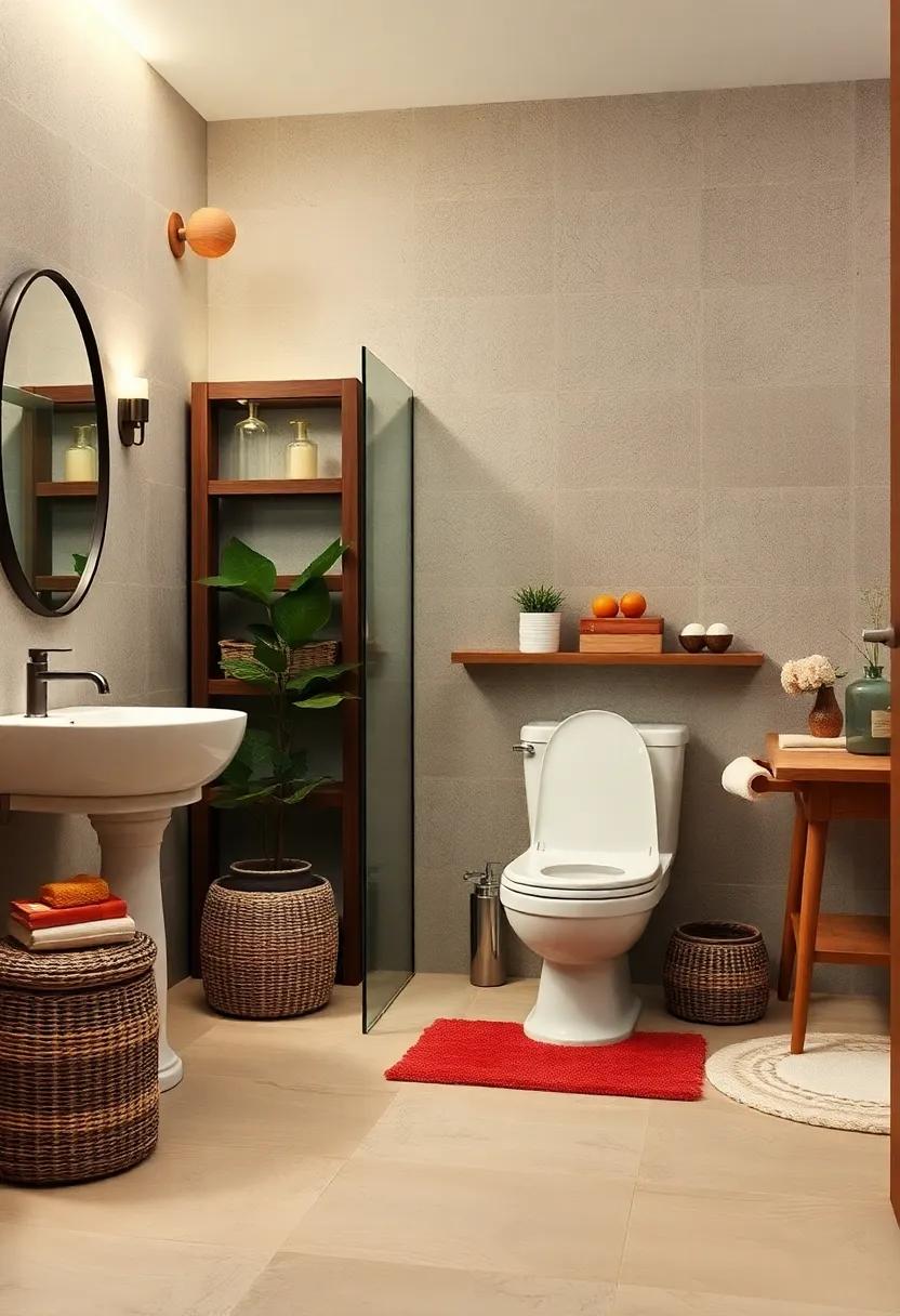 Choose a vintage-style toilet, such as a high-tank model, to create a striking focal point while maintaining period authenticity