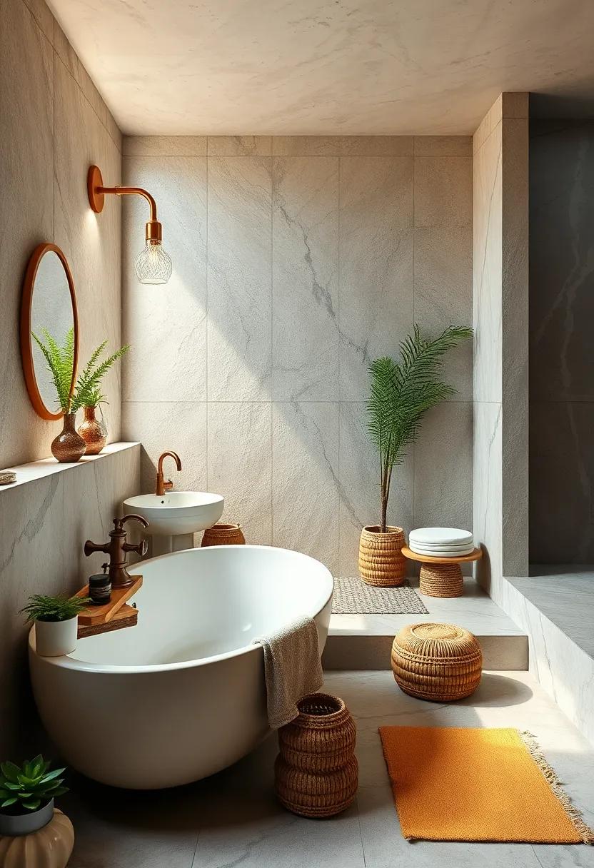 Incorporate plants such as ferns or succulents to introduce a fresh, organic element that complements the vintage aesthetic