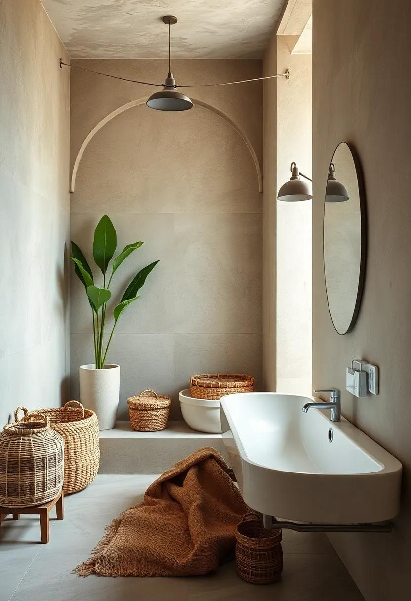 Utilize woven baskets made from natural fibers for storage, combining practicality with a sense of handcrafted artistry