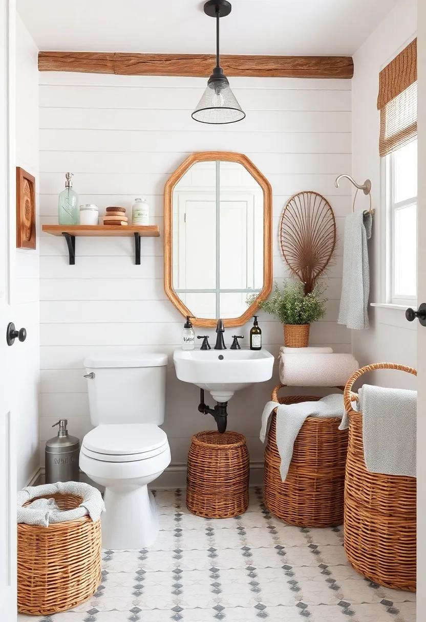 Antique Storage Solutions – Look for vintage apothecary jars or wicker baskets to stylishly store toiletries and linens while⁣ keeping things organized