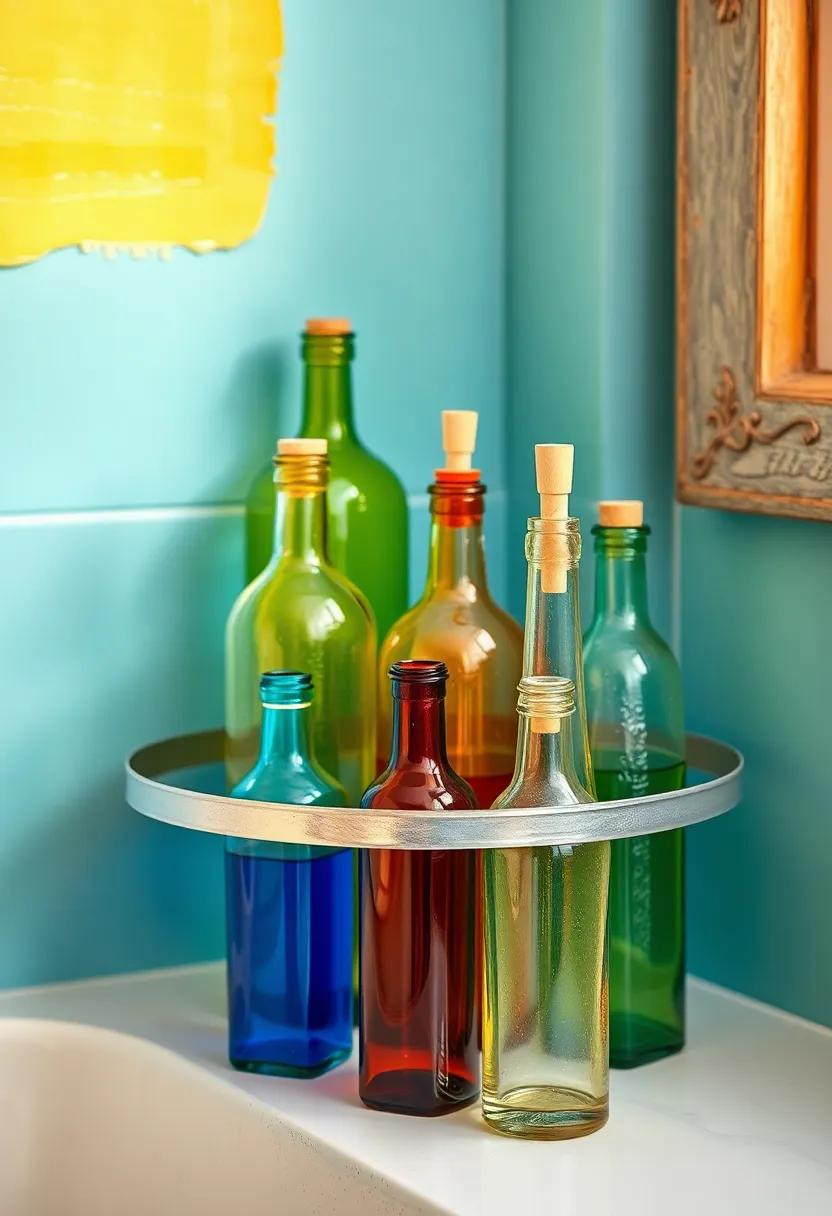 Colorful Glass Bottles – ‌Fill old glass bottles with colored liquids or oils to create an eye-catching display reminiscent of a ​seaside market