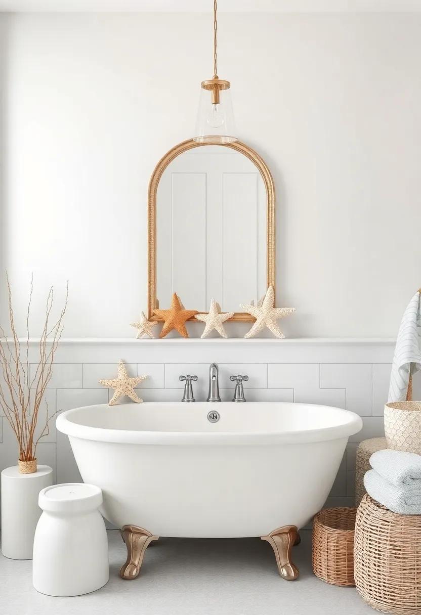 Starfish⁤ and Coral Accents – Delicate starfish and⁢ coral pieces ⁢can be tastefully arranged around ‍the bathroom, invoking ⁤a natural⁢ coastal aesthetic