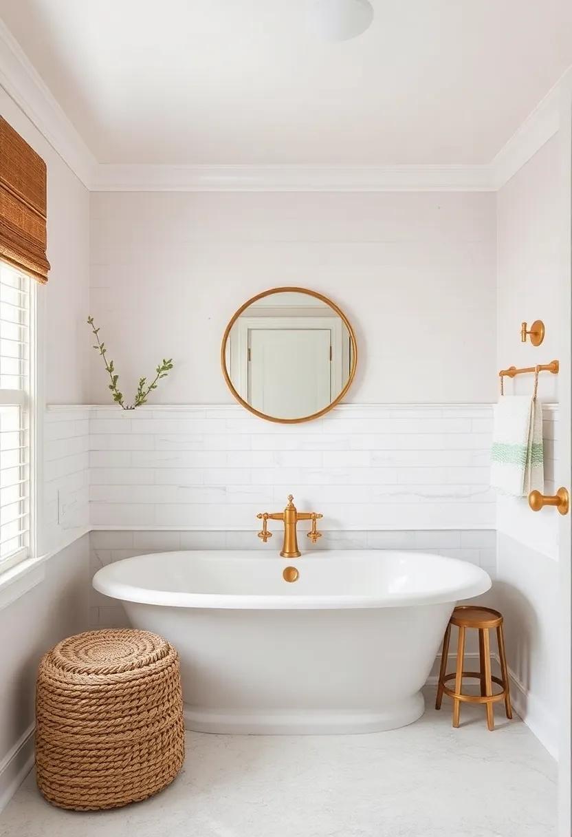 A Touch of​ Gold – Include subtle gold⁣ accents​ in fixtures or​ decor to bring a hint of luxury to the⁢ otherwise rustic-coastal aesthetic