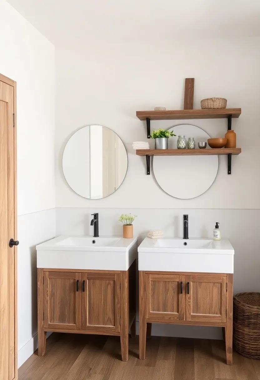 Weathered​ Wood Furniture – Use reclaimed wood ⁣vanities and shelving to ⁤imbue your space with a ‌sense of history ⁢and character