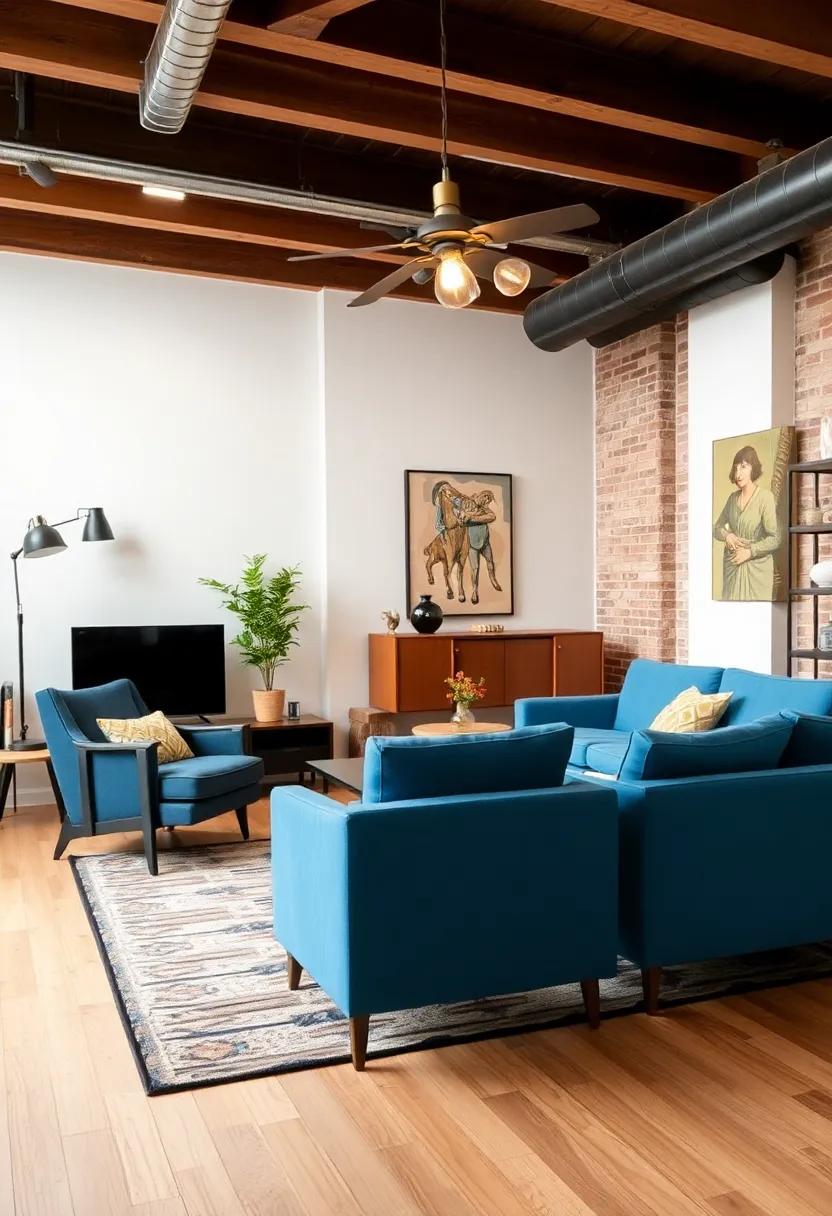 Blending Mid-century Modern Furniture ⁤with Industrial Lighting Fixtures