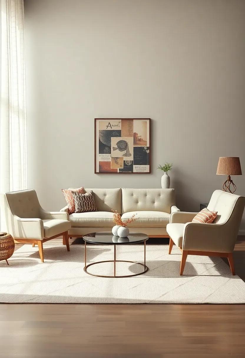 Overlaying Vintage Textiles on Streamlined,Modern Furniture