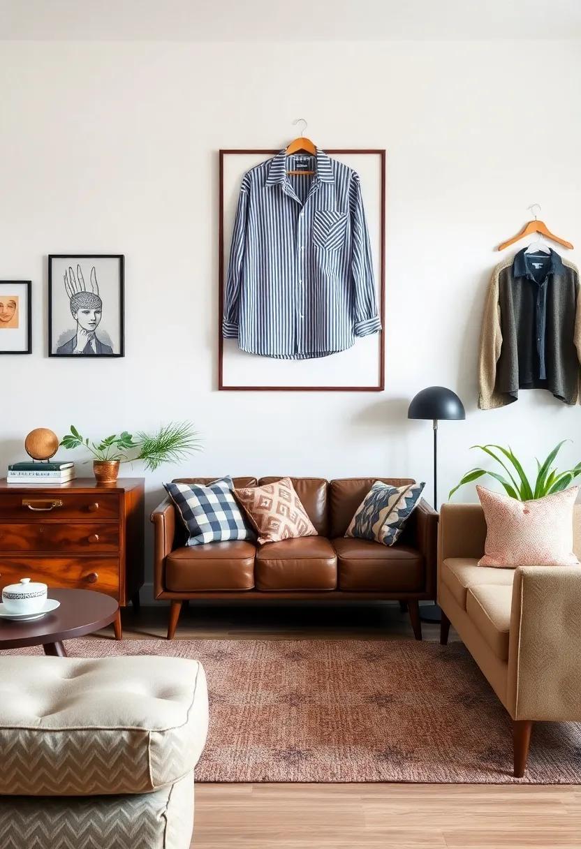 Featuring Vintage ⁣clothing as Wall Art in Fashionable Spaces
