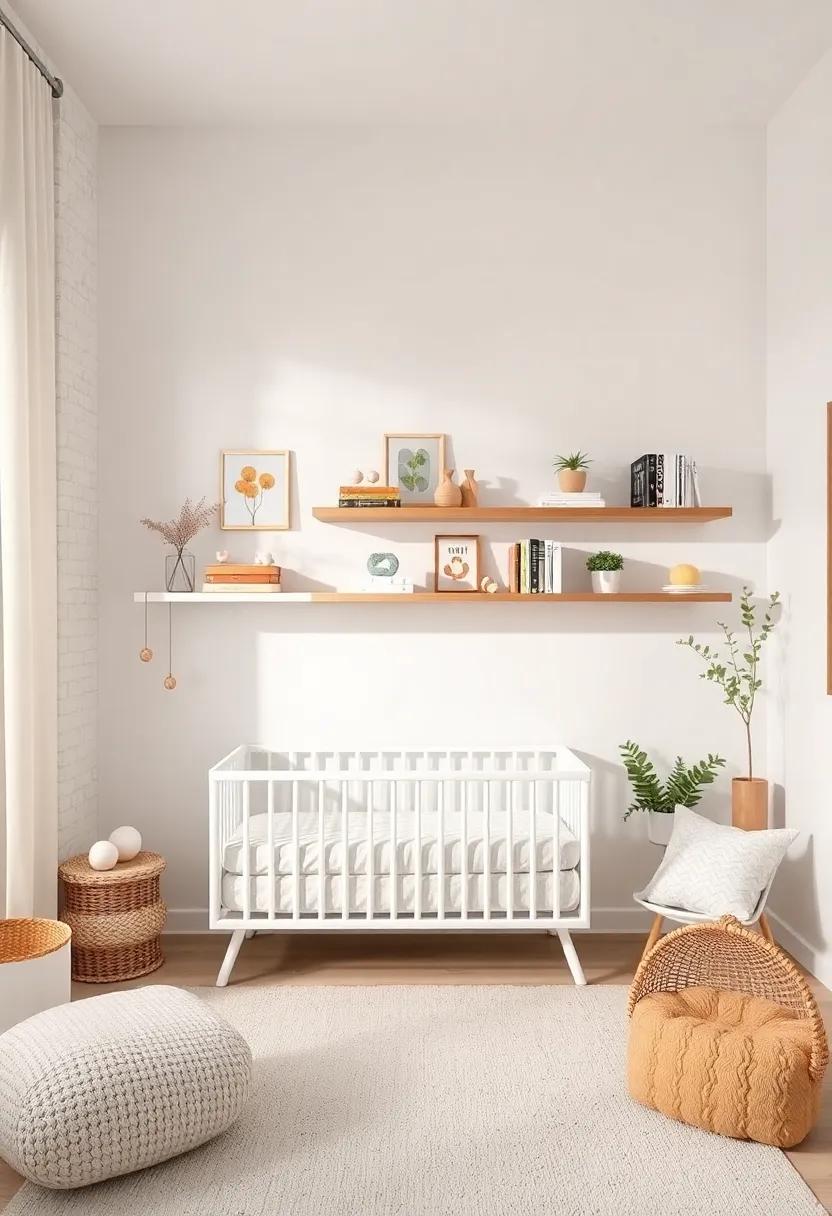 Minimalist Shelving: Opt for floating⁤ shelves in white or natural wood to display books and decor items, promoting an organized yet stylish environment