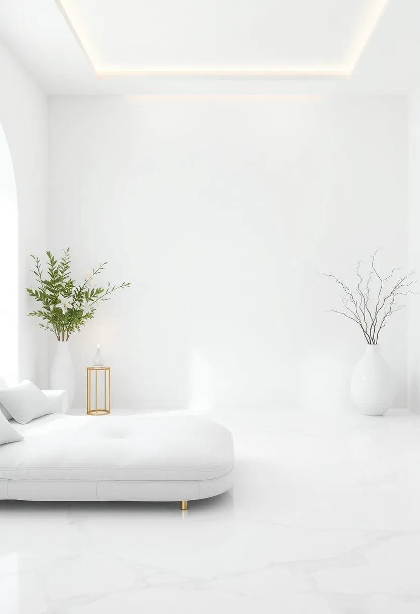 Artistic Flourishes: Showcasing Artwork Against a White Canvas