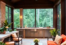 Enhancing Outdoor Living: The Allure of Screened Porch Kitchens with Stylish Bar Counters