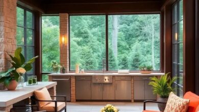 Enhancing Outdoor Living: The Allure of Screened Porch Kitchens with Stylish Bar Counters