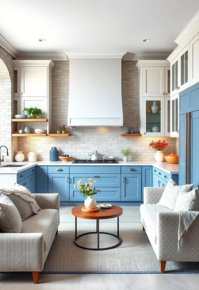 Transform Your Space: The Timeless Elegance of White and Blue Kitchen Cabinets