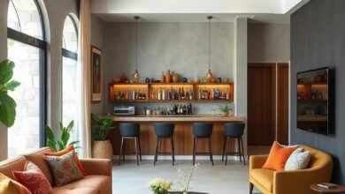 25 Inspiring Ideas for a Cozy Small Living Room Bar with Wooden Accents