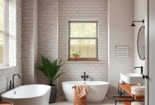 24 Inspiring Modern Farmhouse Bathroom Designs Featuring Timeless Subway Tiles