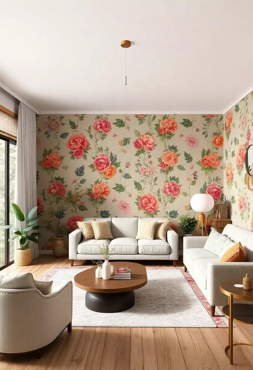 25 Timeless Vintage Floral Wallpapers to Transform Your Living Room into a Charming Retreat