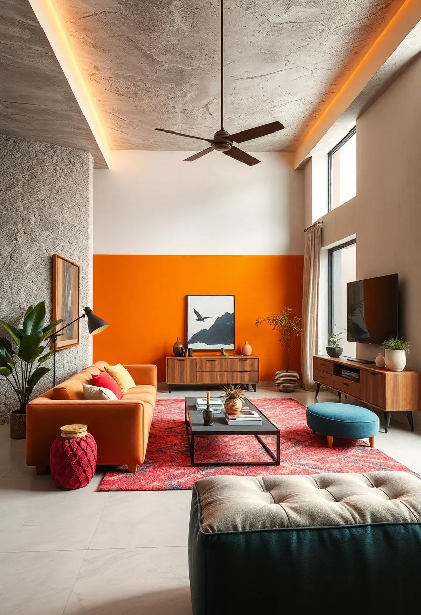 Color-Blocked Walls as a Bold Statement of Individuality ⁢and flair