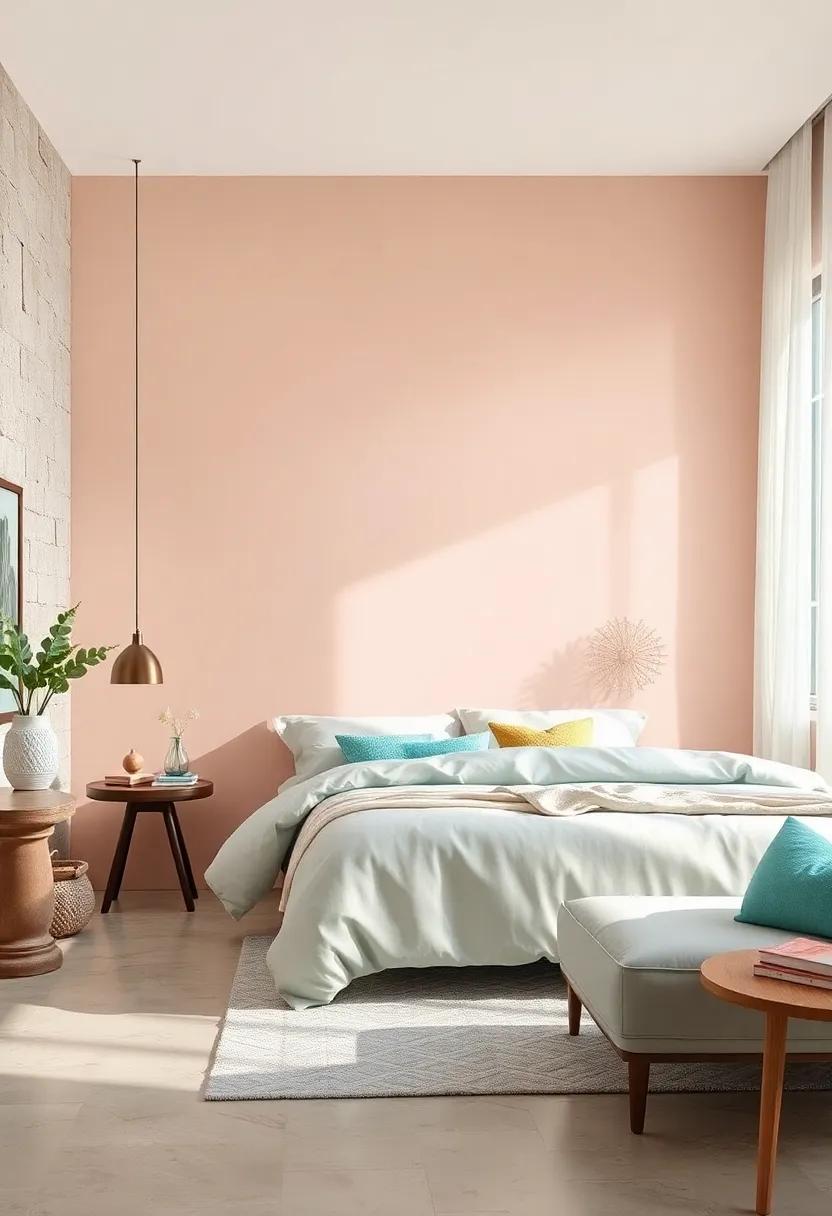 Soft ⁢Peach and Cool Aqua: Add a ‍playful twist by pairing‍ soft peach with ⁢cool aqua, creating a vibrant yet harmonious ‌color palette