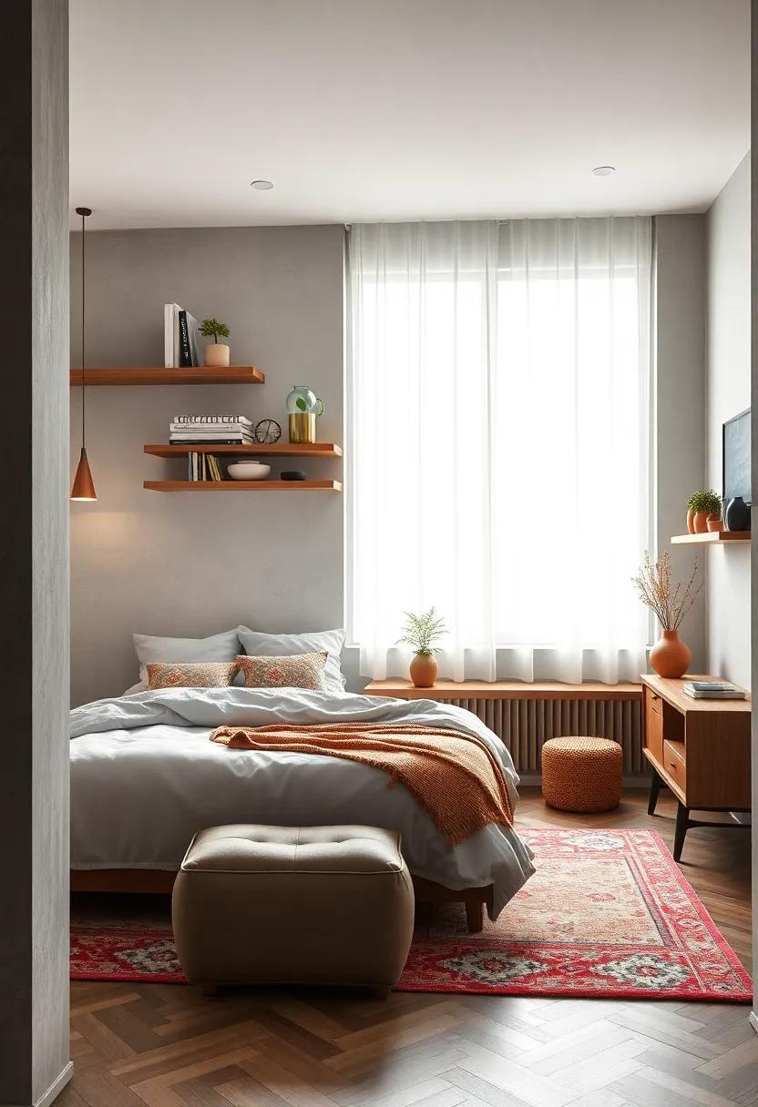 Functional space: Use floating shelves in ⁢a​ small bedroom to⁤ maximize‌ vertical space and keep⁣ essentials within easy reach