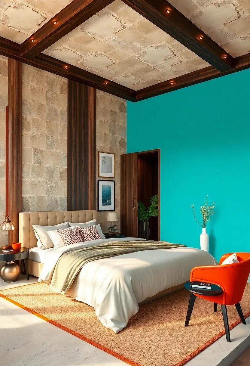crisp Turquoise: ‍Adding Vibrancy⁣ Next‍ to Dark Wood Settings