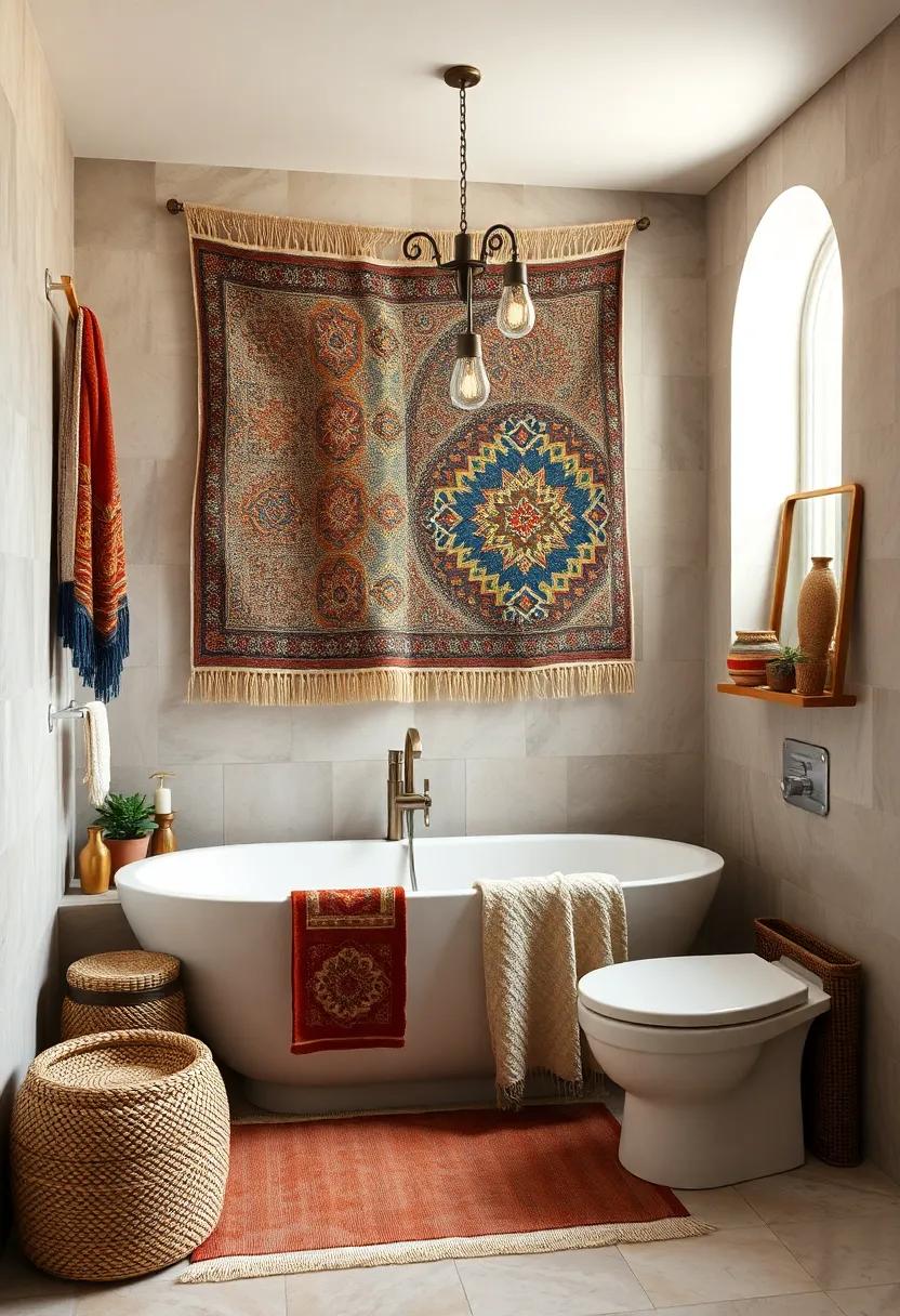 Hang Tapestries or Fabrics: Drape vibrant⁢ textiles or⁤ Moroccan rugs on the wall as décor ‌to soften the ‌room ​and add visual interest