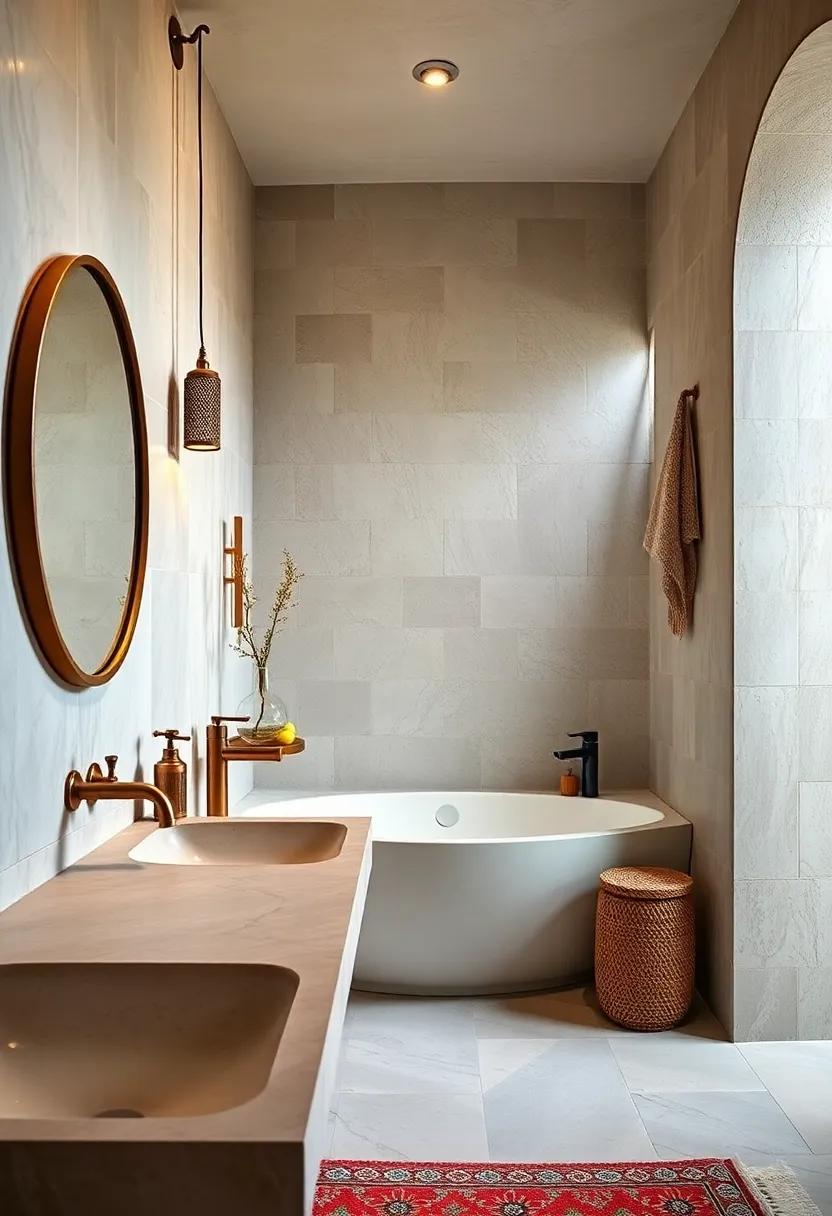 Select Unique ⁤Faucets: Look for artistic ‌faucet ⁢designs that complement the boho theme, perhaps with a rustic or antique finish