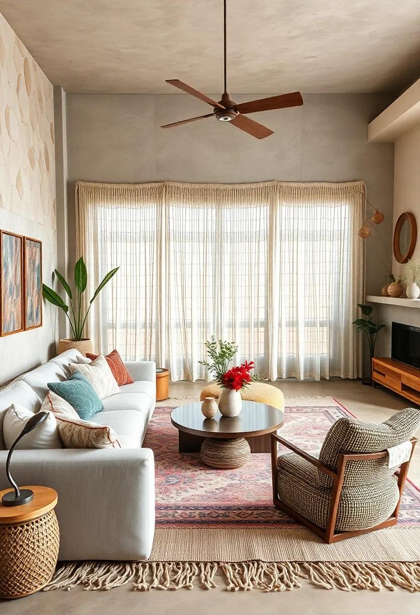Layer ‌Textiles: Combine various fabrics​ like macramé, woven rugs, and ⁢mixed-pattern cushions for a cozy, inviting atmosphere