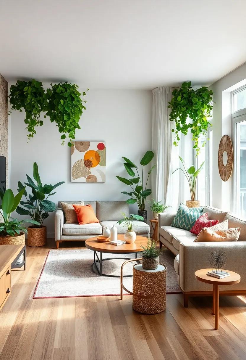 create⁢ a⁤ Plant Paradise: Fill your living room with a variety of indoor ‌plants to⁣ bring life and freshness to your decor