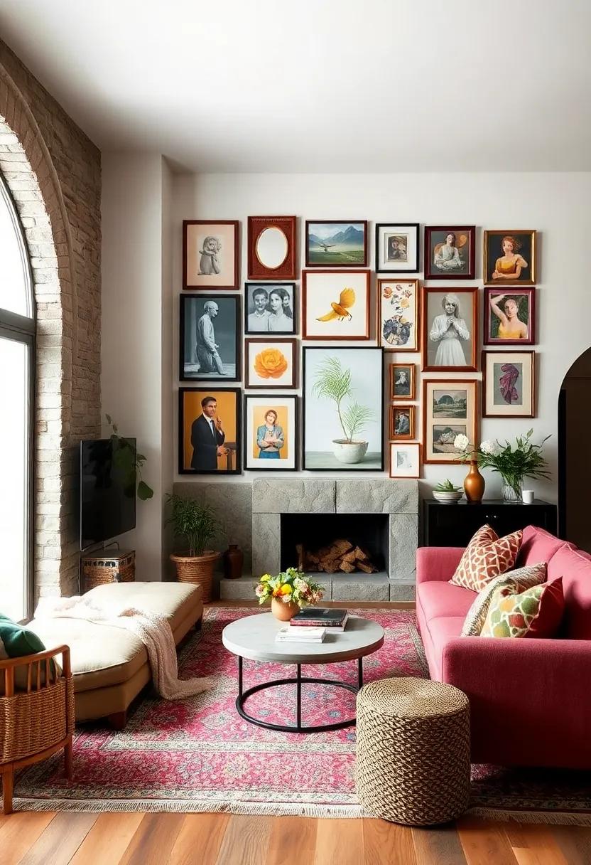 Incorporate a Gallery ‍wall: Curate an eclectic mix of art⁣ and ​photographs in vibrant frames to showcase your personality and adventures
