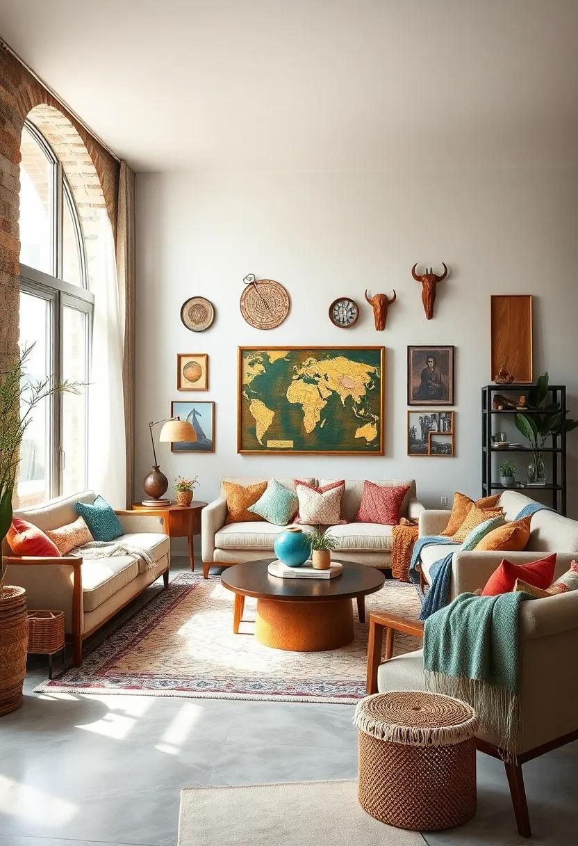 Display Travel ⁢Souvenirs: Showcase unique mementos from your adventures—a globe, handcrafted ⁢artifacts, or local textiles—that tell your story