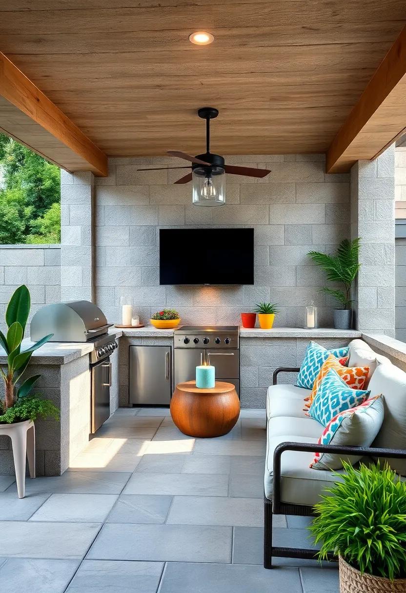 Add Color: Paint some of your cinder blocks in vibrant hues ⁤for a lively and eye-catching outdoor space