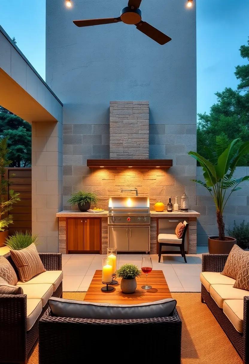 Create⁣ an Outdoor barbecue Zone: ‍Designate a space for a built-in barbecue that enhances your cooking experience
