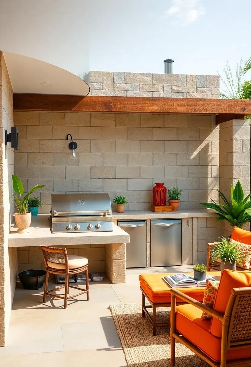 Multi-level Cooking Surfaces: Design varying heights for your cooking areas to add visual​ interest and efficiency