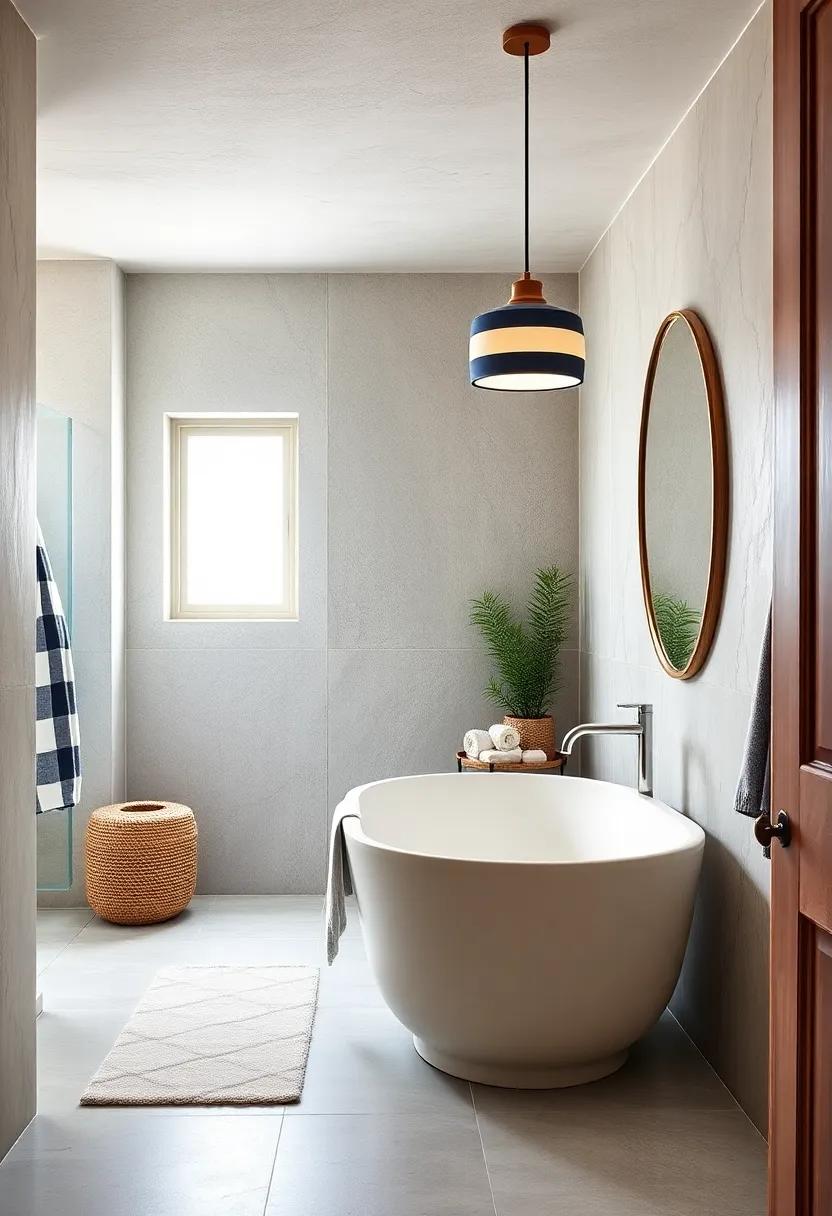 nautical-Chic Lighting: Install⁢ pendant lights with striped‌ shades to ⁣cast a warm glow while⁢ enhancing the ‍maritime theme