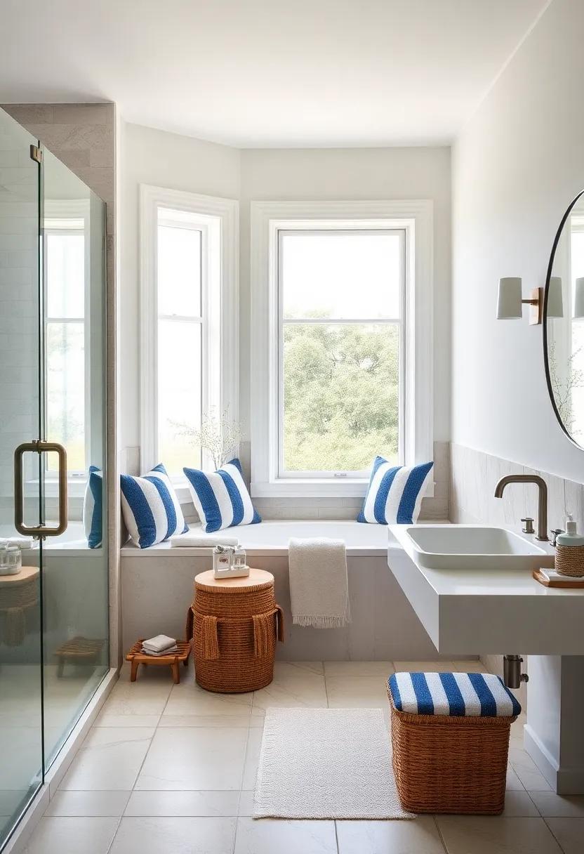 Striped ‍Accent Cushions: Add small ​striped cushions ⁣to window seats or ⁣ledges ⁣for an ‌inviting touch that welcomes relaxation in your seaside retreat
