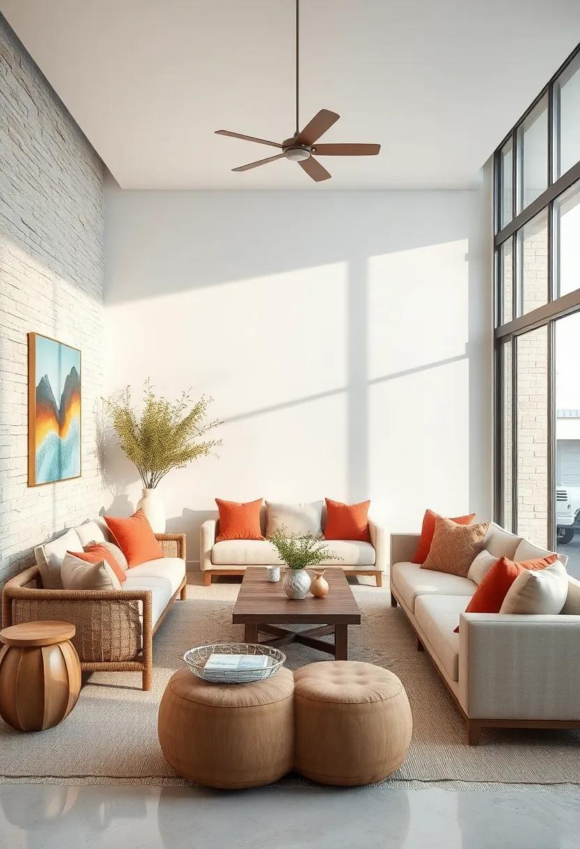 Innovative Use of Textures: soft ‌Furnishings⁢ and Natural Elements Combined