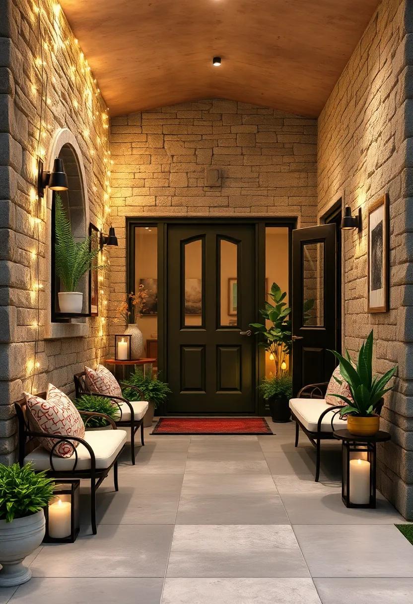 Twinkling Fairy Lights: String fairy lights ‌along the walls or the entrance to create a magical and⁤ inviting pathway that sparkles with‍ charm