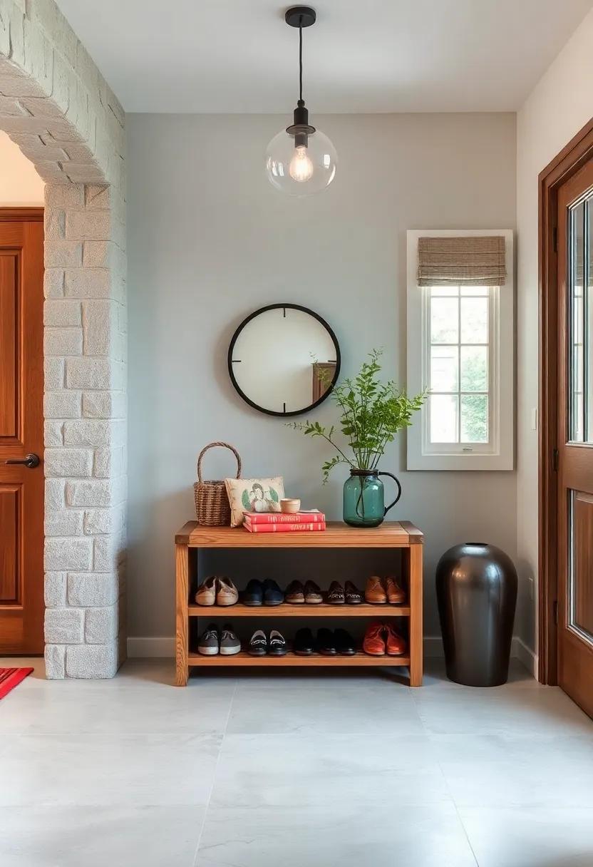 Wooden Shoe Rack: Opt for a wooden shoe rack that reflects cottage aesthetics while providing a harmonious organization solution