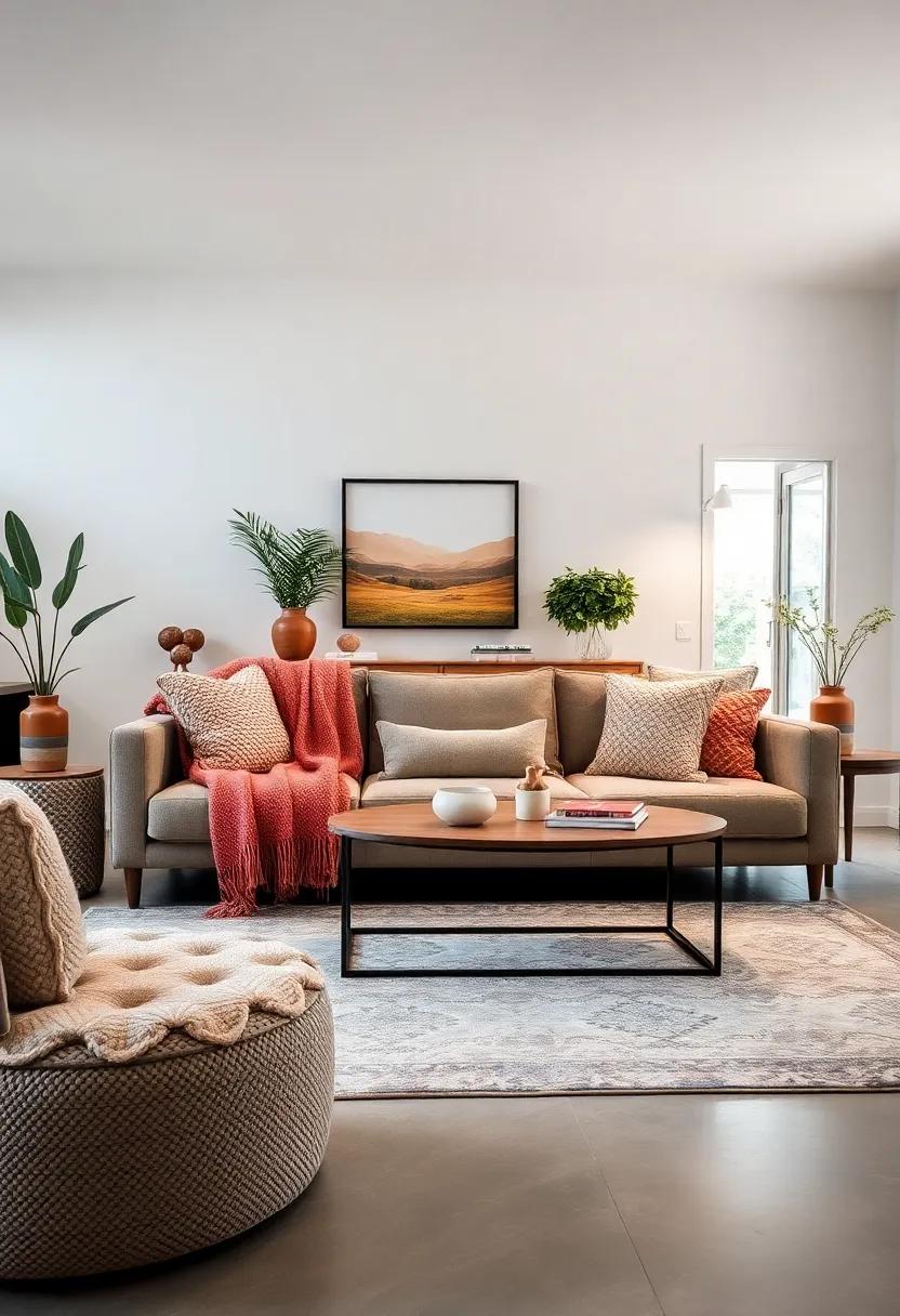 Accessorize with ⁣Warm Throws: ⁣Drape a few knitted throws ​over the‍ back‌ of your sofa to add texture and encourage snuggling during cooler months