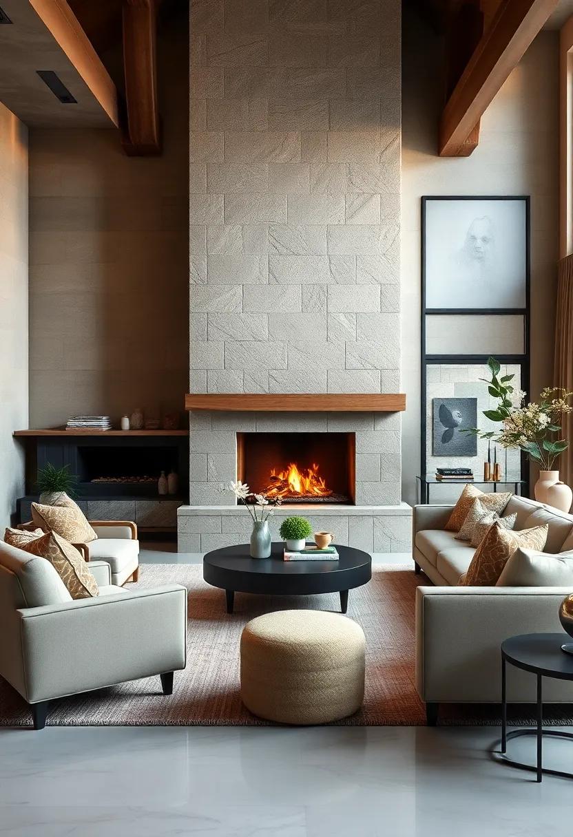 Install a Statement Fireplace: Whether real or electric, a fireplace ⁣becomes ⁣a ⁢stunning⁣ focal point, offering both visual warmth and physical comfort