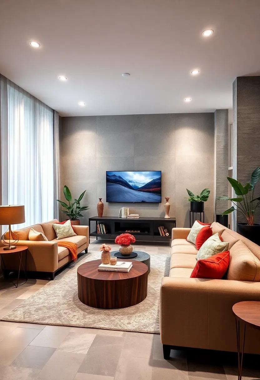 Integrate⁣ a​ Cozy TV area: Design ⁢a dedicated space for entertainment with comfortable seating and thoughtful decor, turning movie​ nights into a warm experience