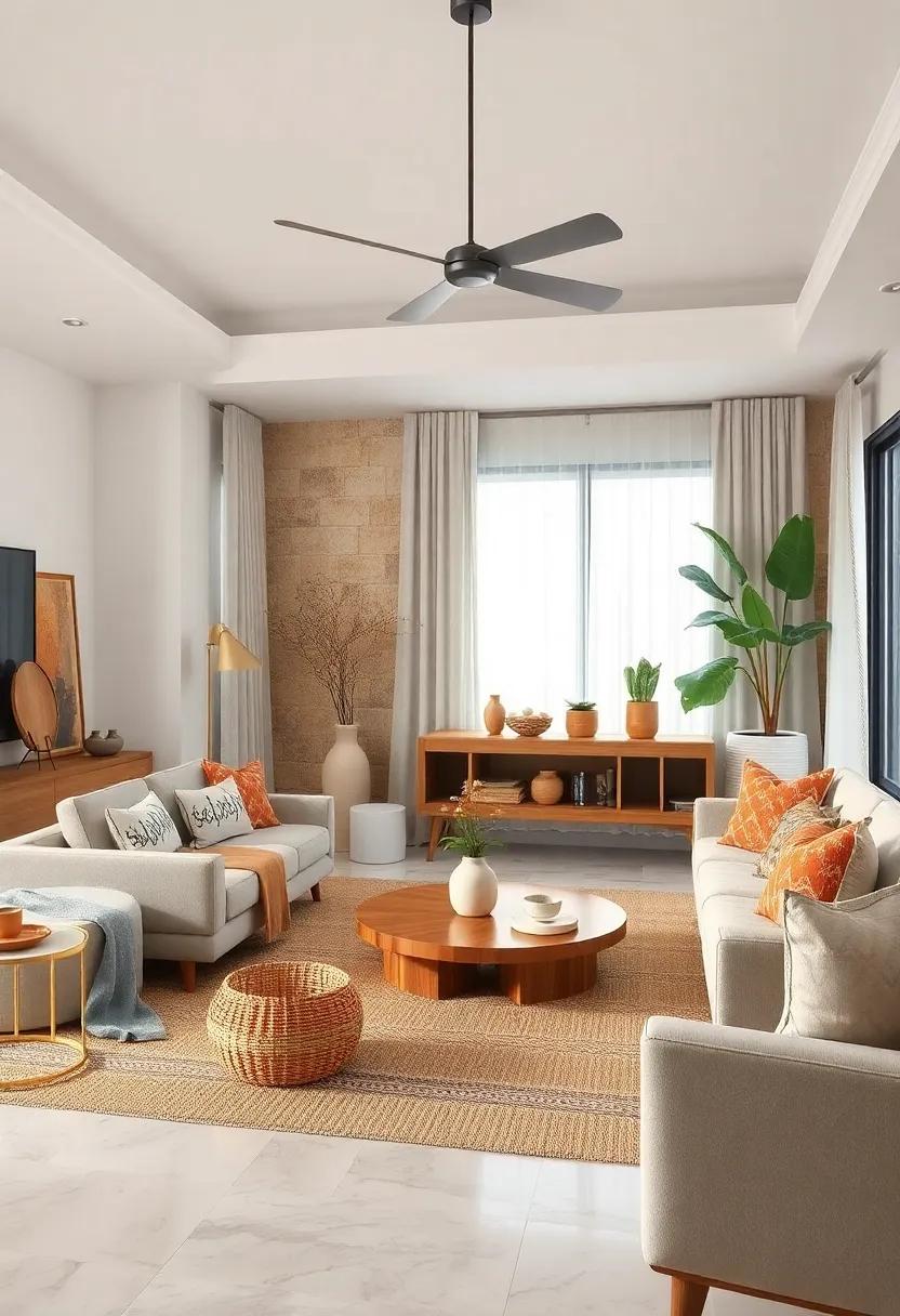 Utilize Natural​ Materials:⁢ Decorate with wooden accents, woven baskets,‍ and stone decor to create a grounded, organic feel ‌in your living area