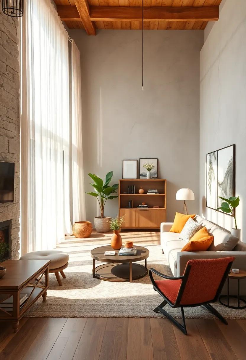 Highlight Natural Light: Use sheer fabric curtains ​or strategically place mirrors to maximize natural light and enhance color perception