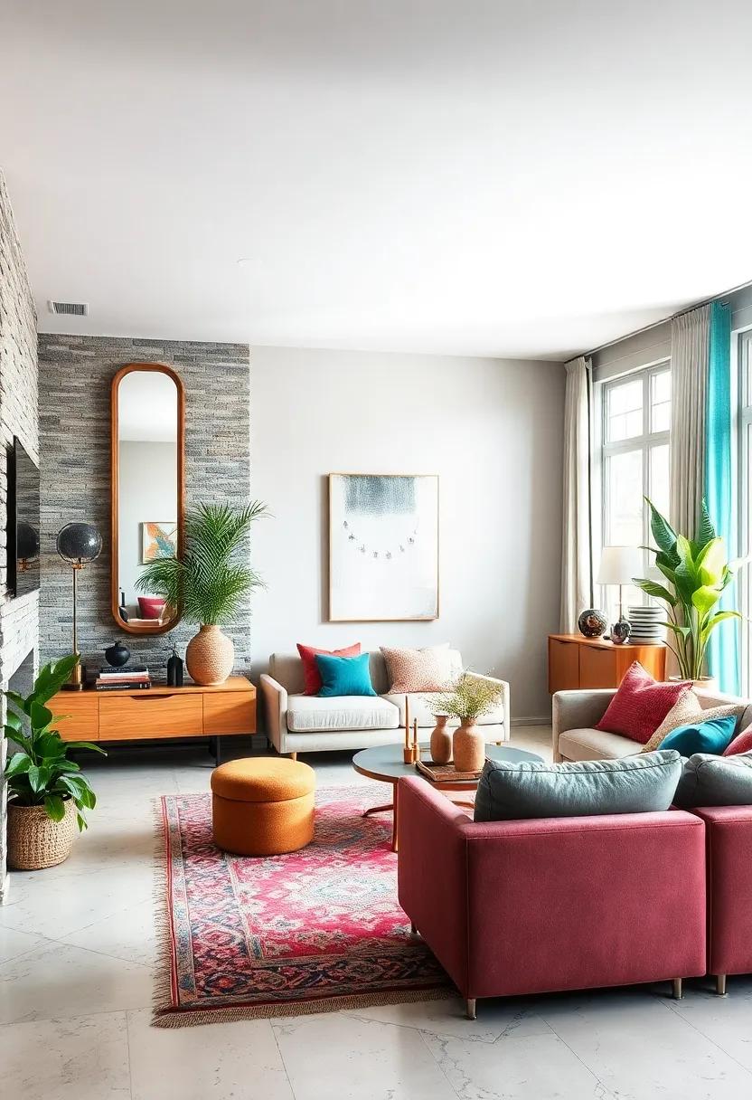 Use mirrors Strategically: Place different shapes and sizes of⁤ mirrors to create depth and light in⁤ your home