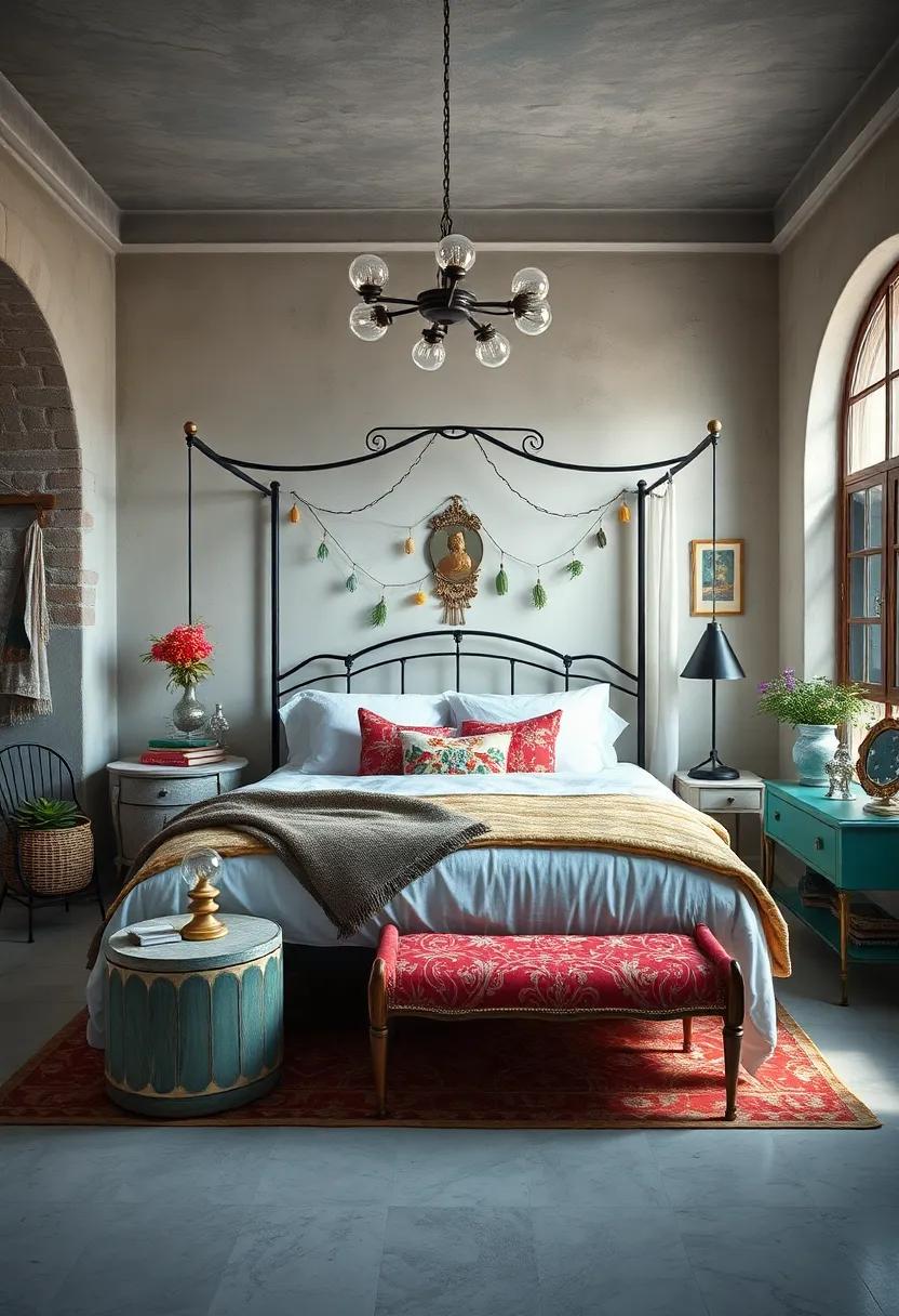 Create a Statement⁣ Bed: Invest⁣ in a bold bed frame, like a ⁣canopy or vintage wrought iron style, that becomes the focal point of your room