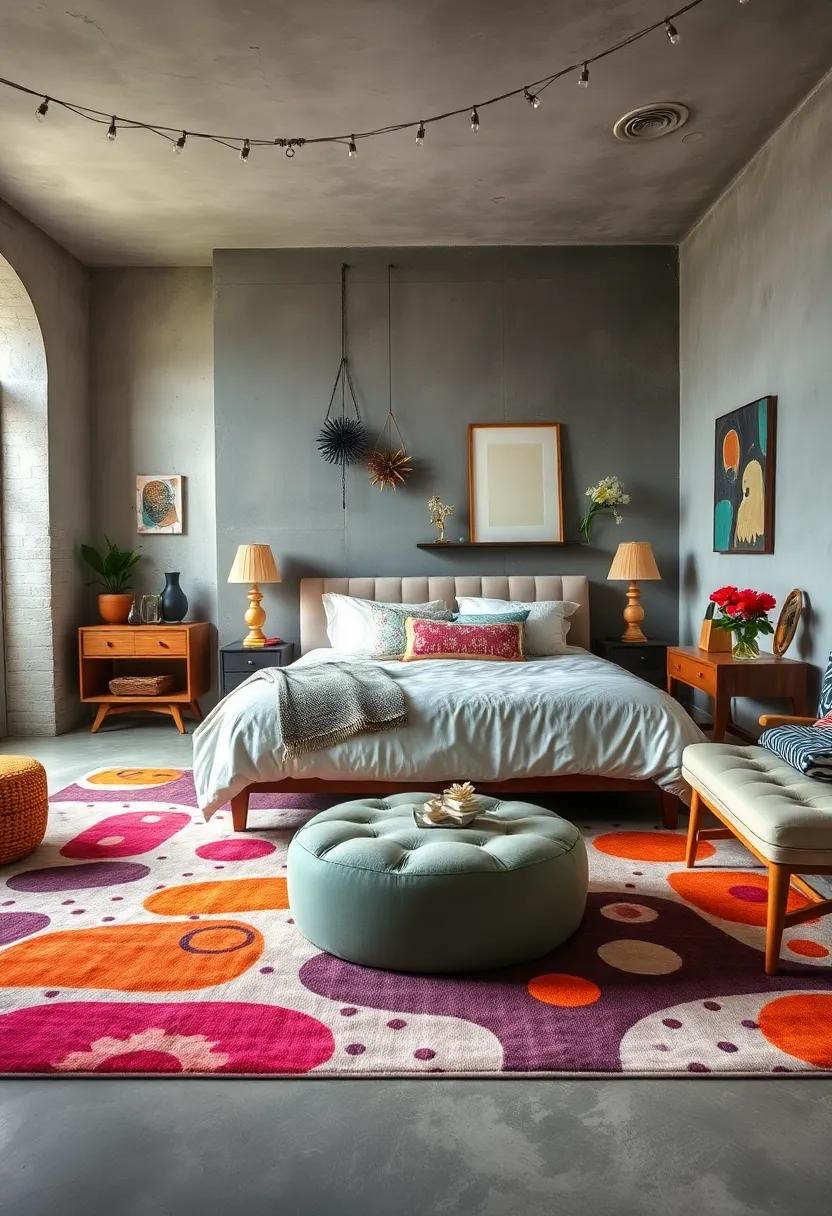 Use Funky Rugs:‌ Select rugs with abstract⁣ designs or⁣ bold colors to ground your space and connect your decor elements