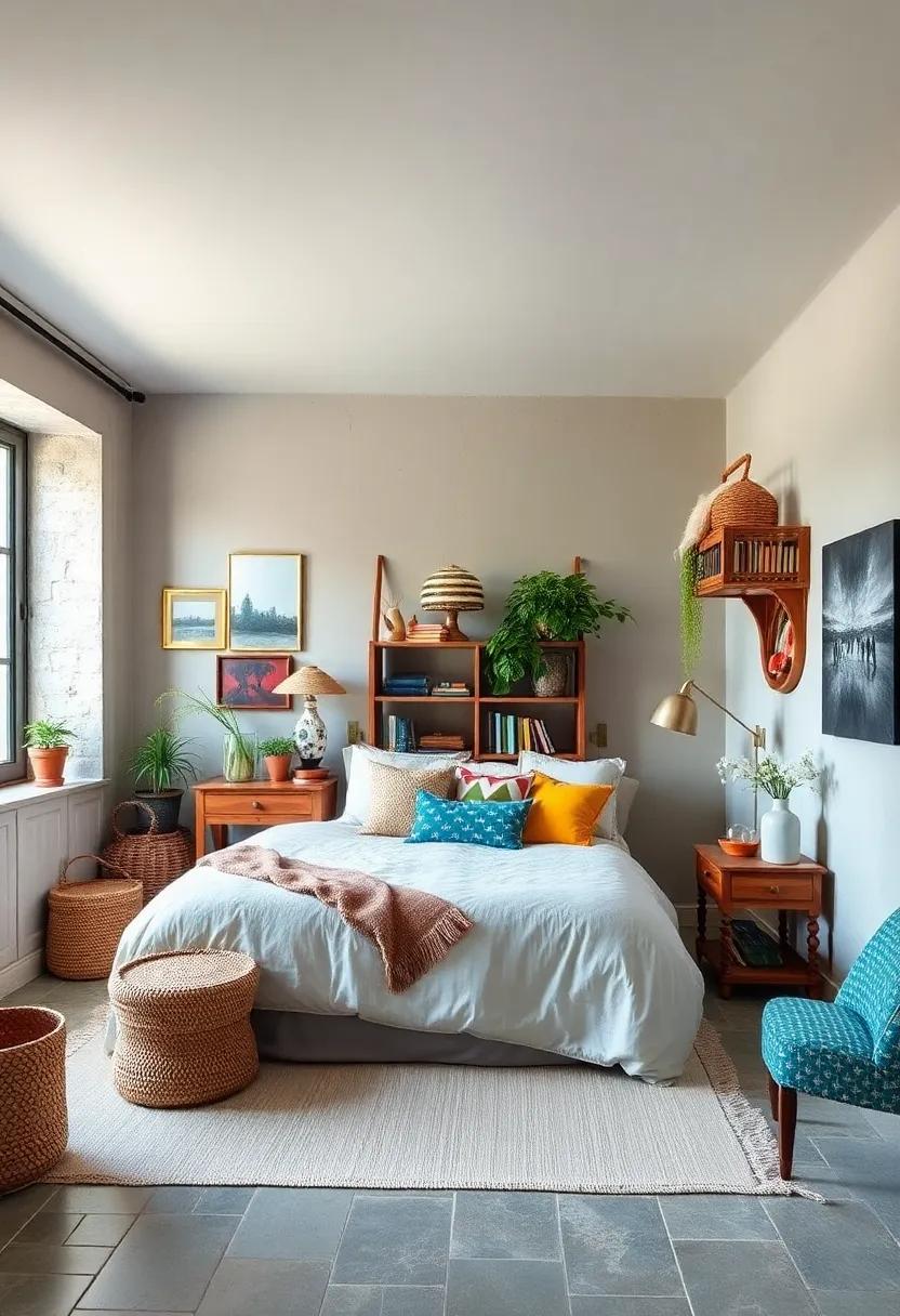 Use Upcycled Decor: Transform old items like ladders or crates into creative shelving or unique side tables to add ​both charm and sustainability to your space